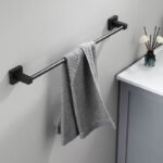 Oniks Black Single Towel hanger