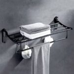 Pure Brass black multiple towel rail