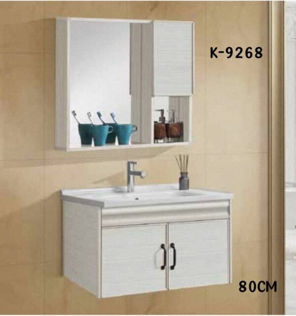 WK9268 80cm wall-hung cabinet basin