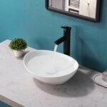 White oval bathroom Counter Top Basins P02