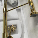 Golden Single Chain Sink Mixer
