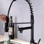 2-in-1 Black Chain Sink Mixer Tap