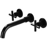 Dual control Black concealed basin mixer