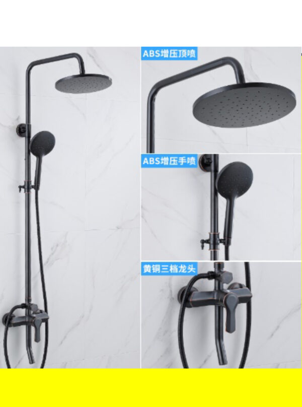 BS-SS017 Black drop tap shower sets