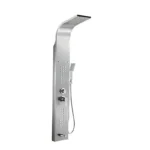 Brushed Nickel Steel panel shower