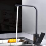 Black square Kitchen Sink Mixer