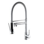 Brushed Nickel full chain 2-in-1 sink mixer