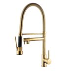 Golden full chain 2-in-1 sink mixer
