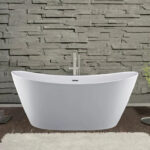 1700mm Curved-in white freestanding luxury Bathtub