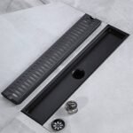Black stripes 500mm shower floor drain