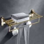 Brass Golden multiple towel hanger