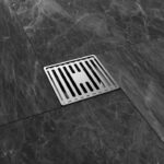 10x10cm chrome Line floor drain