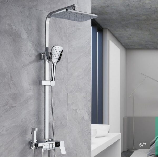 BS-SS031 Chrome classic piano shower sets with pressure spray