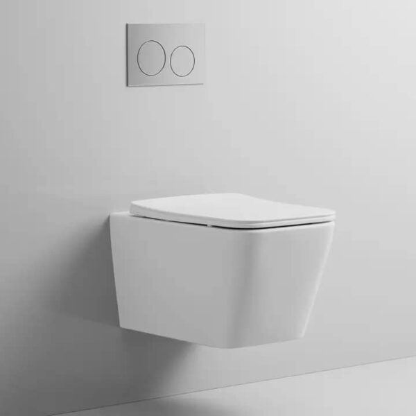 Square executive wall-hung toilet - Image 4