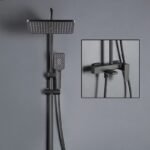 BS-SS030 Black flexible heavy Gage shower sets
