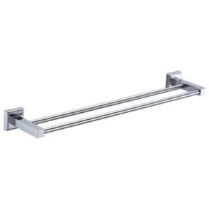 Square base Chrome double hanger