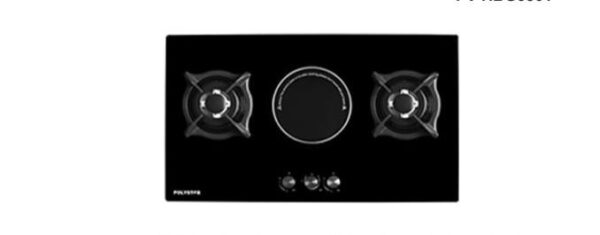 2 burners 1 electric hot plate polystar built-in cooker