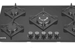 Executive glasstop 5 burners gas-hob built-in cooker