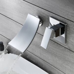 Chrome waterfall Concealed basin Faucet