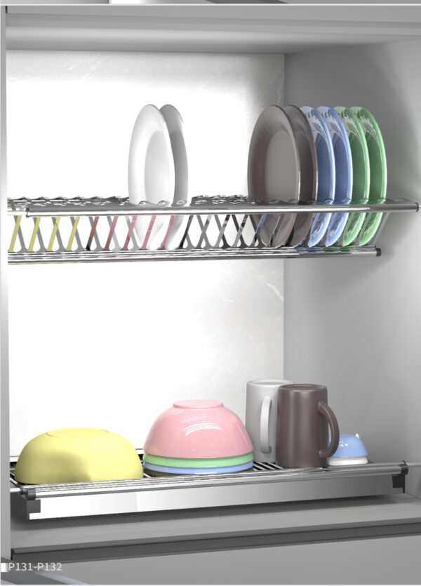Built-in permanent plate rack