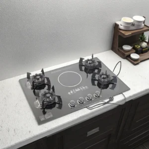 Flip-up 4 burners 1 hot plate gas-hob built-in cooker