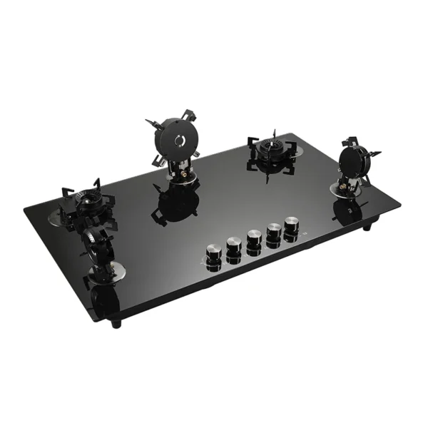 Flip up 5 burners gas-hob built-in cooker